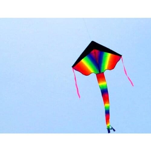 Free shipping high quality 10pcs/lot rainbow kite children kite bar kid kite wholesale ripstop nylon fabric kite bird butterfly