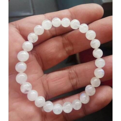 Free shipping 6-7mm Natural one moonstones Crystal Stone Bracelet