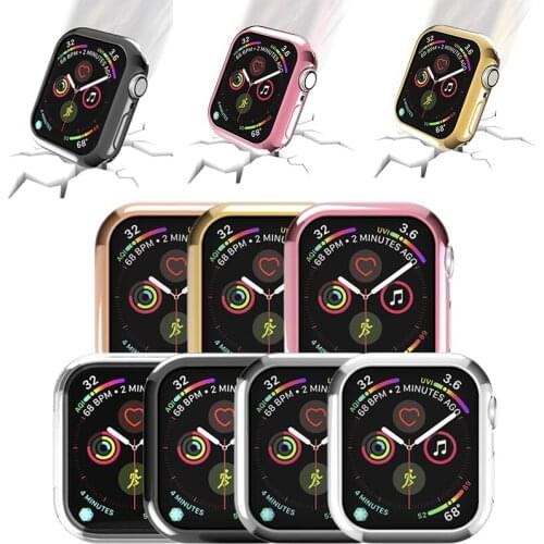 Case for Apple Watch 6 SE 5 4 3 2 1 42MM 38MM Candy soft TPU Cover Protection Cover for iWatch 4 5 6 SE 40MM 44MM Watch Bumper