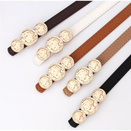 Women PU Leather Belts Thin Skinny Waistband Adjustable Belt Women Dress Strap Cinturon Mujer Cinto Feminino Belt for Women