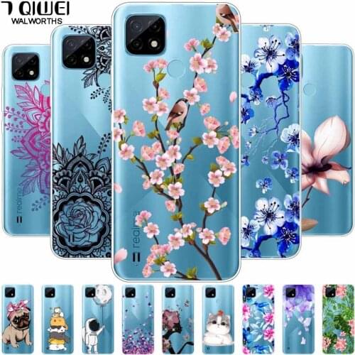For Realme C21 Case Transparent Soft TPU Phone Cases for OPPO Realme C21 C 21 Back Cover RealmeC21 2021 6.5'' Clear Silicon Capa