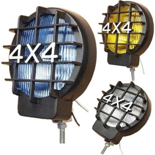 5.5" Round Car bumper Roof Mounts 4x4 fog light bulb 12v 55w Halogen spotlight headlamp kit for Offroad Truck ATV SUV Tractors