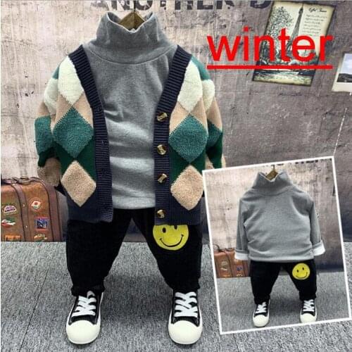 Children Clothing Winter boys Clothes 3pcs Outfit Kids Boys Clothes Set Sport Suit For Toddler Clothing Sets 2-6years boys sets