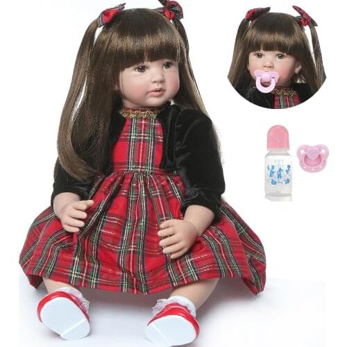 60cm real reborn silicone Baby Doll Toys Vinyl Princess Toddler Babies Like Alive Girls Limited Collection Xmas Birthday dolls