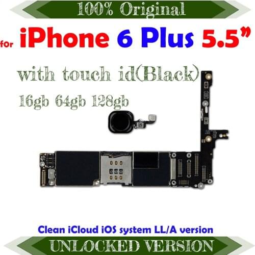 Main Logic Board for iPhone 6 Plus Unlocked Not ID Locked Motherboard Support LTE 4G Network No with Fingerprint Function Tested