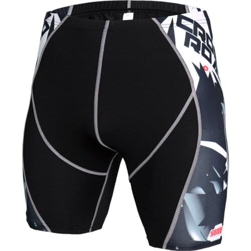 Mens sports tight-shorts breathable super elastic fitness gym quick-drying martial arts training suit