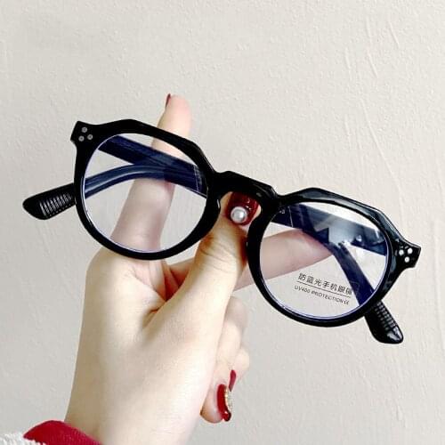 Unisex Anti Blue Rays Computer Glasses Women Vintage Frame Irregular Polygon Gaming Eyeglasses Mens Blue Light Blocking Eyewear