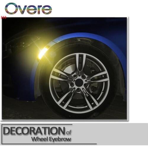 Overe 1Set Auto Car Door Wheel Eyebrow 3D Stickers For Seat Leon Ibiza Skoda Rapid Fabia Octavia Yeti Audi A3 A4 B8 B6 B7 A6 C5