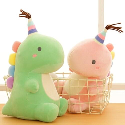 New 20-50cm Super Soft Lovely Dinosaur Plush Doll Cartoon Stuffed Animal Dino Toy for Kids Baby Hug Doll Sleep Pillow Home Deco