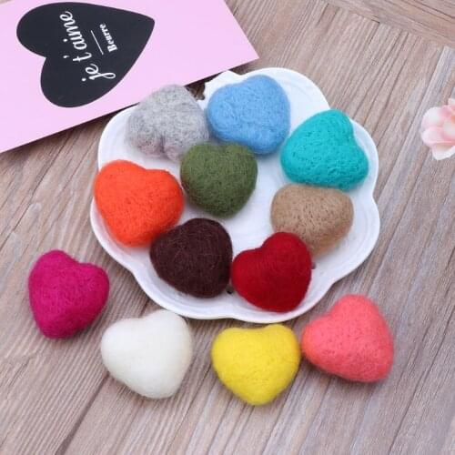 Newborn Photography Felt Love Shape Props Tiny Baby Girl Boy Photo Shoot Handmade Felt Heart Shaped Props JAN-30