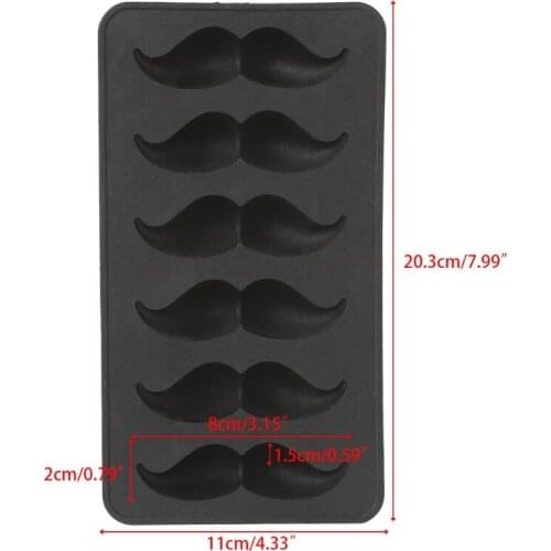 Popsicle Bar Mold Mustache Beard Shaped Silicone Ice Cube Tray Mold Popsicle Candy Soap Mould Tool