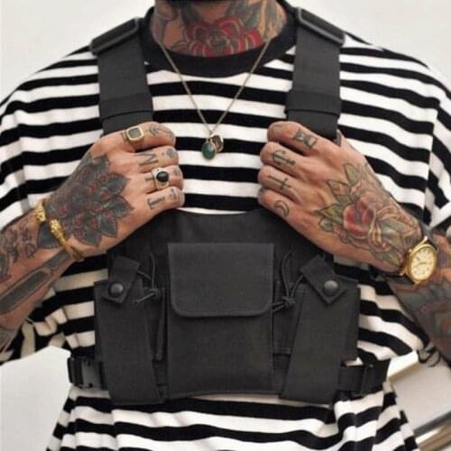 Sports Run Chest Bag Men Multi Functional Tactical Package Oxford Unisex Belt Waist Bag Men Vest Backpack Male Short Trip Bags