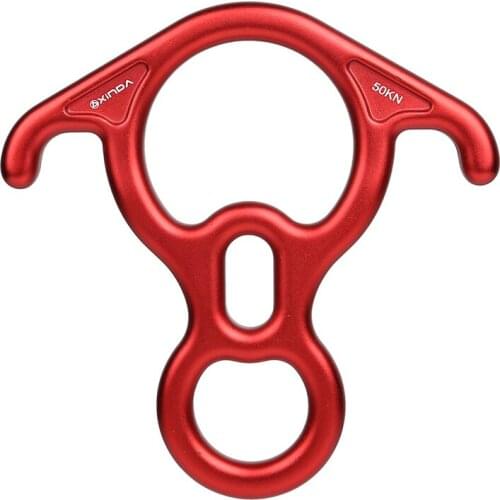 Descenders 50KN Outdoor Climbing 8 Ring Ox Horn Hoop Downhill Slow Descent Kits Security Protective Equipments Abseiling Device