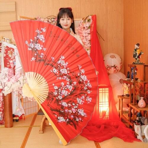 Super Big Huge Chinese Paper Fan Decoration Hang Wall In National Customs Wedding Arrangement Chudo Decoration Will Hang Fan