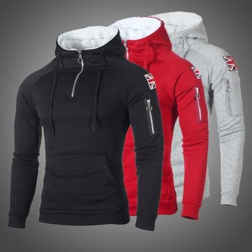 2020 New Long Sleeves Sweatshirt Men Hoodies Autumn Winter Solid Hoodie Mens Hip Hop Coat Pullover Male Casual Tracksuits Tops
