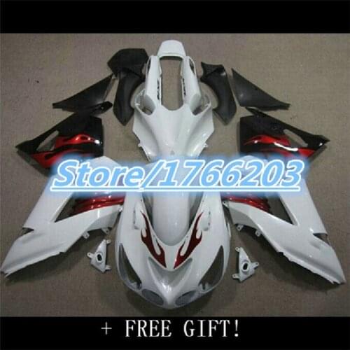 Zx14 Zx-14r 10 11 Fairings for Kawasaki Zx14r 2009 white Black Red Frame Motorcycle Fairing ZZ-R1400 2006 - 2011 Plastic