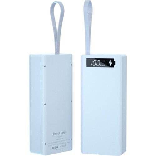 2021 New Detachable QC3.0 PD LCD Display DIY 16x18650 Battery Case Power Bank Shell without Battery 10W Charging Box