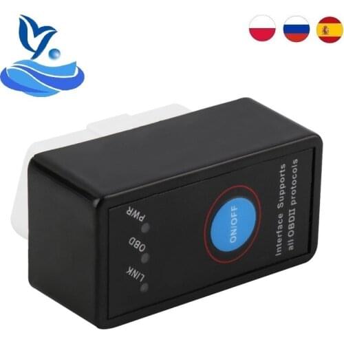 Auto V1.5 ELM327 PIC18F25K80 Bluetooth ELM 327 OBD2 OBD ii CAN-BUS Diagnostic tool Car Scanner Switch Works on Android Windows