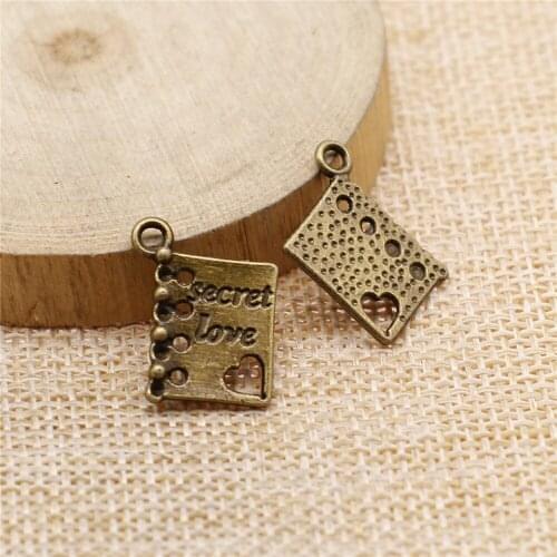 Free shipping 38pcs 22mm antique bronze love letter charms diy retro jewelry fit Earring keychain hair card pendant accessories