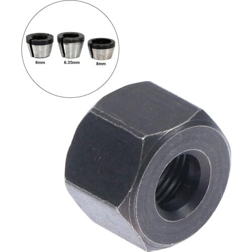 6/6.35/8mm Collet Chuck Adapter With Nut Engraving Trimming Machine Electric Router High Precision Bit