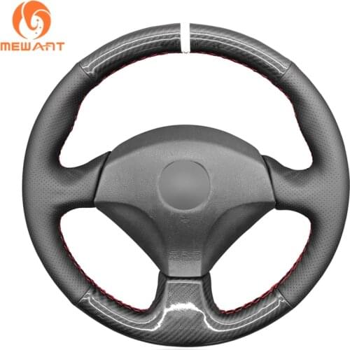 Black Genuine Leather PU Carbon Fiber Steering Wheel Cover for Honda S2000 Civic Type R Integra Insight Civic SI Acura RSX