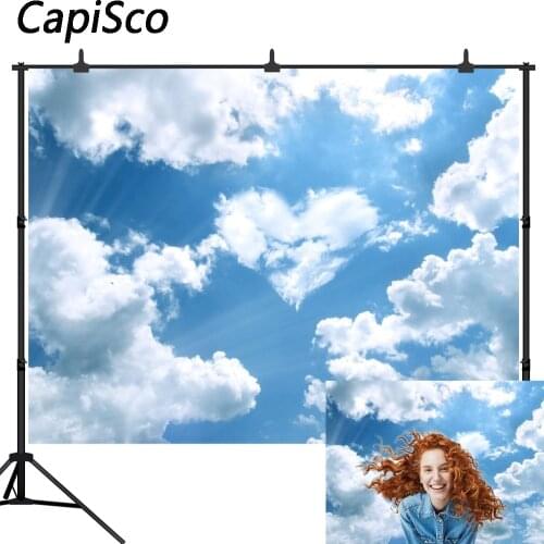 Capisco Clouds Blue Sky Baby Newborn shower party Photography Backgrounds Custom Photographic Backdrops For Photo Studio