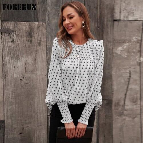 Блузки в горошек FORERUN China At AliExpress