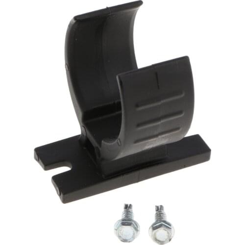 RV / Camper / Trailer - 7 Way Flat Plug Bracket, Goes On Vehicle, BLACK