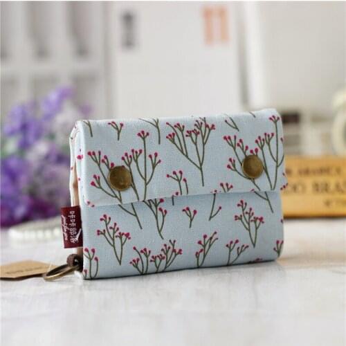 2020 Women Cotton Fabric Short Wallet for Female Large Capacity Coin Purse Card Holder Ladies Multifunction Men Purse Carteira