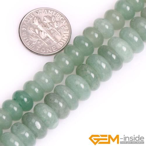 Rondelle Green Jades Aventurine Beads Natural Stone Beads Loose Beads For Jewelry Making Beads Strand 15 Inch Wholesale
