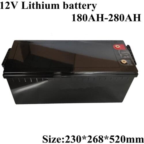 Lithium 180ah 220ah 240ah 260ah 280ah Li Ion Battery with Bms for Solar Panel Storage Motorhome Inverter E Boat +10A Charger