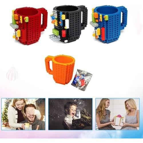 NEW 350ml Creative Milk Mug Coffee Cup Creative Build-on Brick Mug Cups Drinking Water Holder for LEGO Building Blocks Design