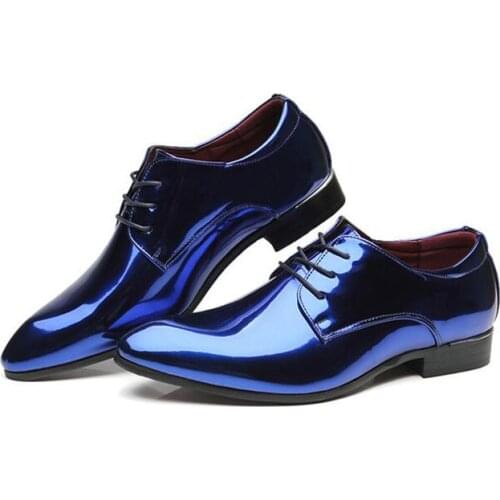 New British Mens designer glitter PU leather oxford Formal shoes 2020 Male Wedding Homecoming Shoes Sapato Social Masculino