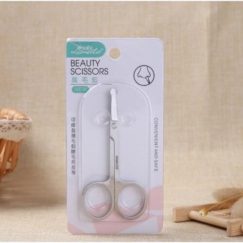1pcs Professional Eyebrow Scissor Stainless Steel Makeup Scissors Portable Nose Hair Eyebrow Facial Trimming Tweezer Beauty Tool