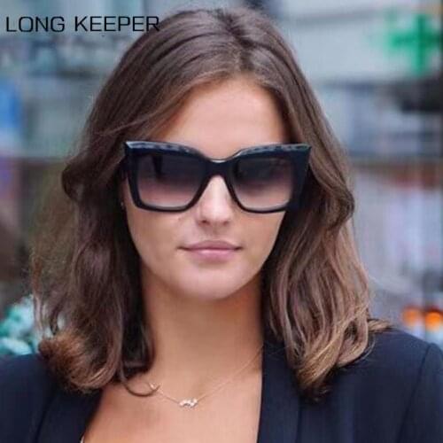 Fashion Oversize Square Sunglasses for Women Vintage Elegant Luxury Brand Goggles Female Gradient Glasses Eyewear Gafas de sol