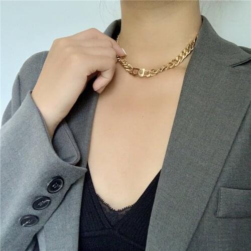 B Letter Necklace For Women Chain On The Neck Choker Necklace Charms Jewellery Vintage Necklace Set Fashion Jewelry