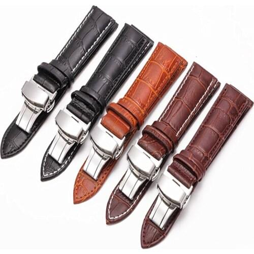 Wholesale 10pcs/lot genuine cow leather Watch band watch strap 12mm 13mm 14mm 15mm 16mm 17mm 18mm 19mm 20mm 21mm 22mm 23mm 24mm