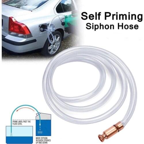 Manual Suction Pipe Gas Siphon Pump Gasoline Fuel Water Shaker Siphon Safety Self Priming Hose Pipe Plumbing Hoses Transparent