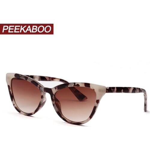 Peekaboo tortoise female sunglasses cat eye white black leopard uv400 retro sun glasses for women cheap 2020 accessories ladies
