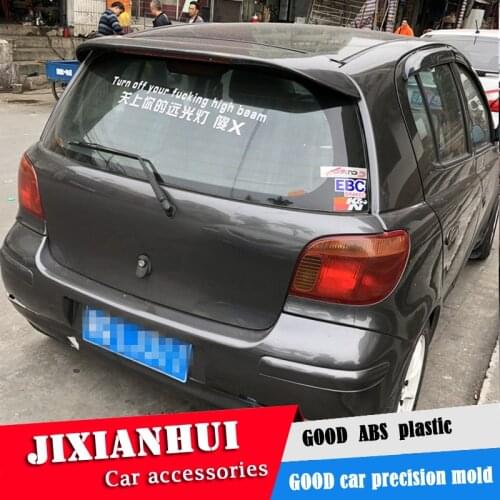 For Toyota vitz Spoiler High Quality ABS Material Car Rear Wing Primer Color Rear Spoiler For Toyota vitz Spoiler