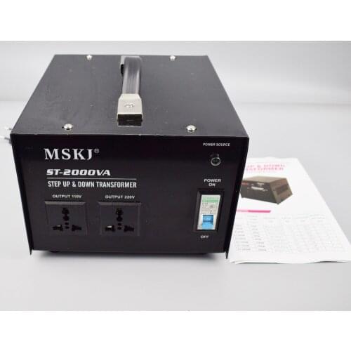 ST-2000VA Copper single phase step up & down Voltage transformer AC power converter 220V and 110V converted to each other 2000W