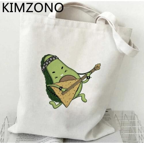 Avocado shopping bag handbag cotton reusable eco shopper bolsa bag string fabric woven reusable custom