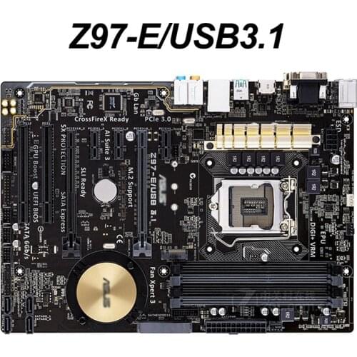 AS U S Z97-E/USB3.1 Motherboard Socket LGA 1150 DDR3 Intel Z97 HDMI SATA 6Gb/s USB 3.1 USB 3.0 ATX Intel Desktop Used Mainboard