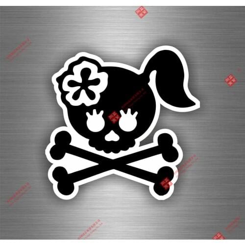 Personality Sticker Car Motorcycle Helmet Decal Vinyl Biker Skull Lady Black Car Decal Decoration Laptop