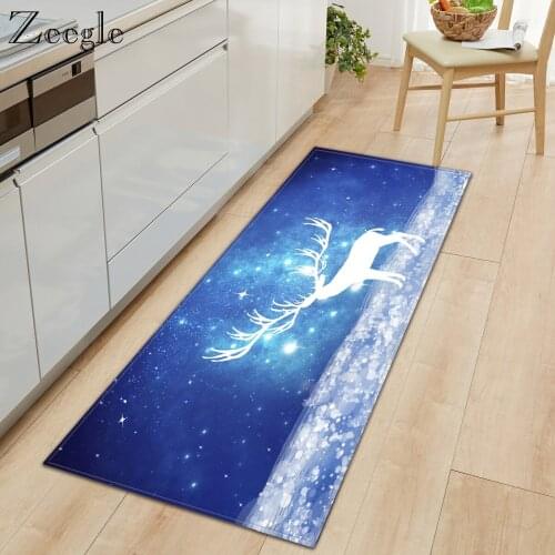 Zeegle Printed Cartoon Mat Doormat Christmas Creative Home Decoration Carpet Anti-slip Soft Mat Kidsroom Comfortable Foot Rug