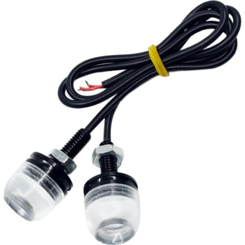 2 Pcs White SMD LED Chip License Plate Light Bolt Screw Turn Signal Tail Light 5630 LED Number Plate Light Motorcycle Car 9W 12V