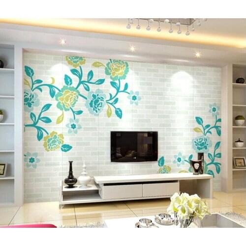 Custom 3D murals,Blue peony personality papel de parede,hotel coffee shop living room sofa TV wall bedroom wallpaper for wall