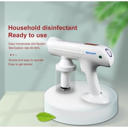 Brine Sodium Hypochlorite Electrolysis Wireless Charging Models Handheld Blue Nano Disinfection Spray Gun Fogging Machine