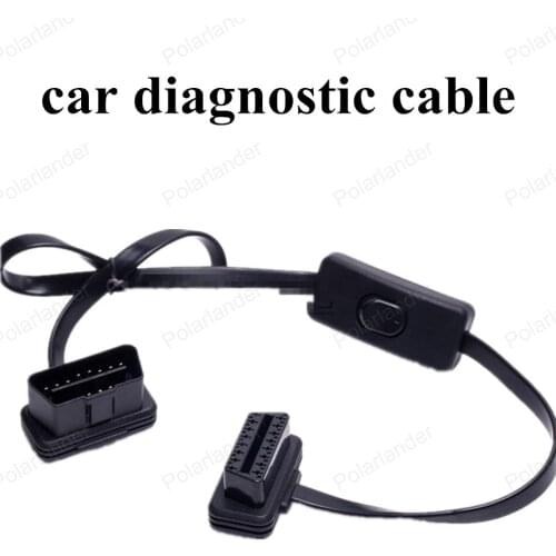 Hot sell 60 cm car scanner cable OBD2 Car Diagnostic Tool with switch OBD extension cable 12-24V