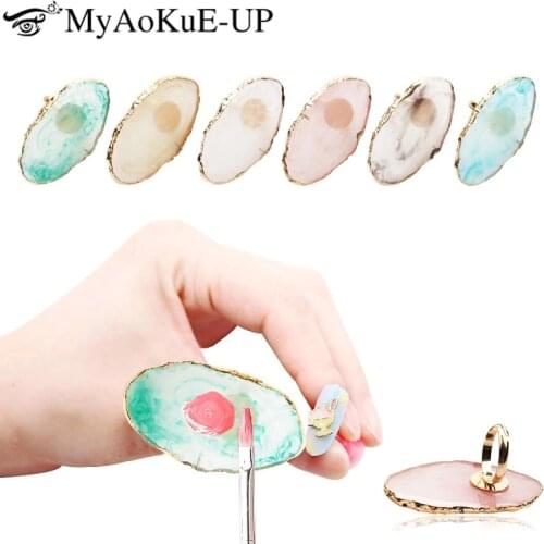 Crystal Eyelash Glue Rings Extension Tools Acrylic Individual False Eyelash Glue Holder Ring Eyelash Adhesive Stand Pigment